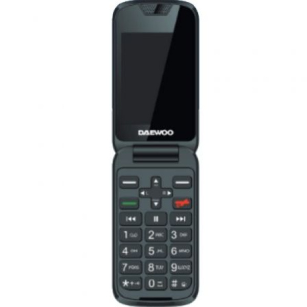 Teléfono Móvil Daewoo DW8002BK para Personas Mayores/ Negro