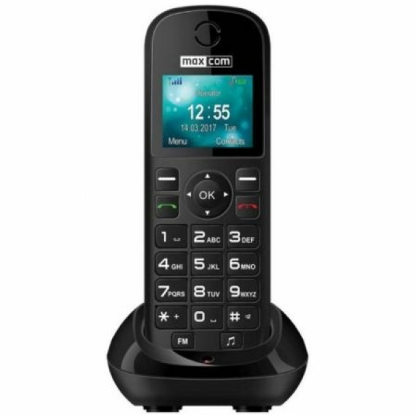 Teléfono Inalámbrico Maxcom MM35D/ Negro