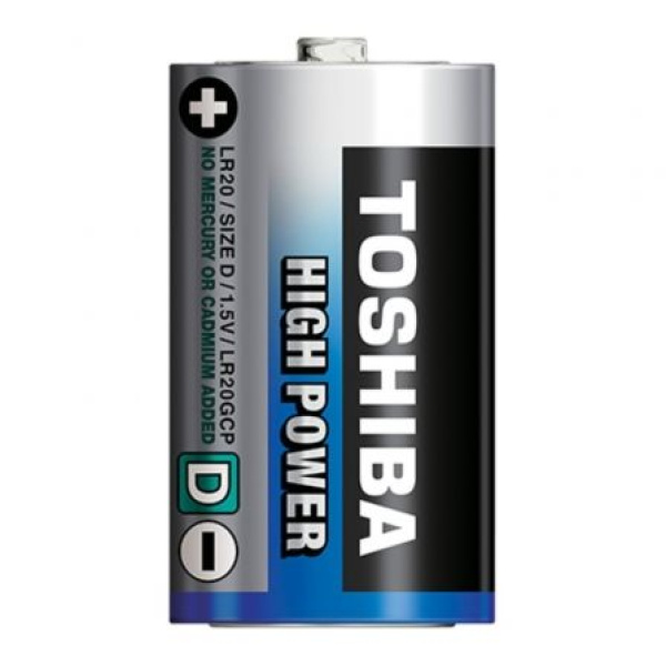 Pack de 2 Pilas D 2 Toshiba LR20/ 1.5V/ Alcalinas - Imagen 2