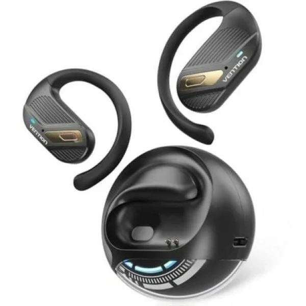 Auriculares Deportivos Bluetooth Vention Open Ear OpenBeat O12 NBUB0 con estuche de carga/ Negros