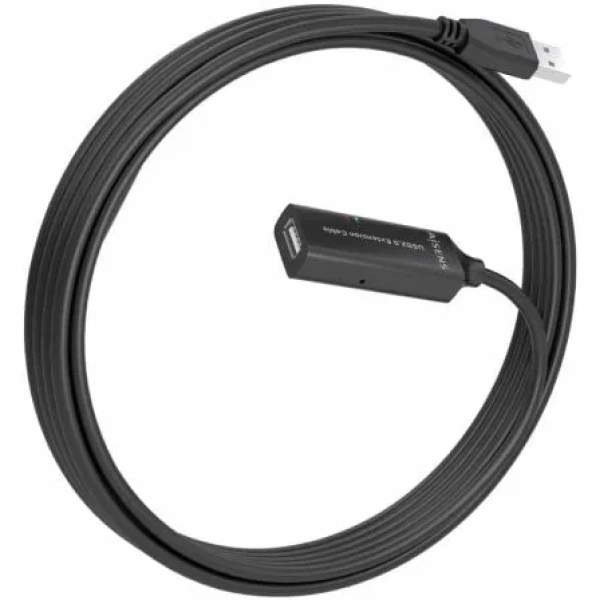 Cable Alargador USB 2.0 Aisens A101-0914/ USB Macho - USB Hembra/ 5m/ Negro - Imagen 2