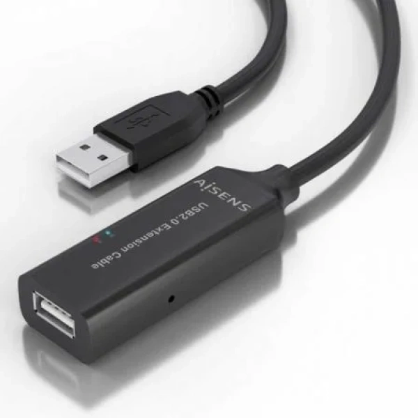 Cable Alargador USB 2.0 Aisens A101-0914/ USB Macho - USB Hembra/ 5m/ Negro - Imagen 3