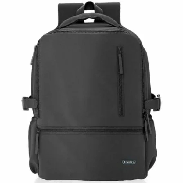 Mochila Aisens ASBG-BP086-BK para Portátiles hasta 15.6"/ Impermeable/ Negro