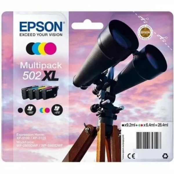 Cartucho de Tinta Original Epson nº502XL Multipack/ Negro/ Cian/ Magenta/ Amarillo