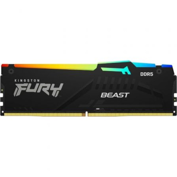 Memoria RAM Kingston FURY Beast RGB 32GB/ DDR5/ 6000MHz/ 1.35V/ CL36/ DIMM