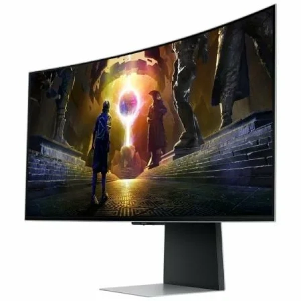 Monitor Gaming Ultrapanorámico Curvo Samsung G8 Odyssey OLED S34DG850SU 34"/ WQHD/ 0.03ms/ 175Hz/ Multimedia/ Regulable en Altura/ Plata - Imagen 2