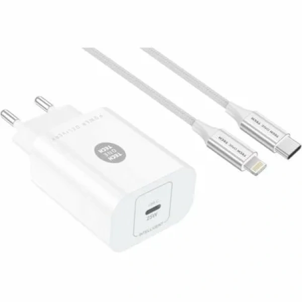 Cargador de Pared Tech One Tech TEC2265/ 1xUSB Tipo-C + Cable Lightning/ 3A/ Blanco - Imagen 3