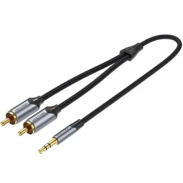 Cable Audio Vention BCNBL/ 2x RCA Macho - Jack 3.5 Macho/ 10m/ Gris - Imagen 2