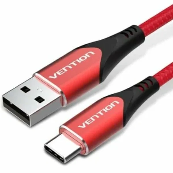 Cable USB 2.0 Tipo-C Vention CODRF/ USB Tipo-C Macho - USB Macho/ 480Mbps/ 1m/ Rojo