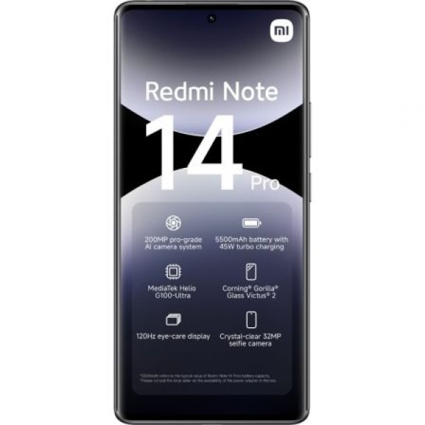 Smartphone Xiaomi Redmi Note 14 Pro 8GB/ 256GB/ 6.67"/ Negro Medianoche - Imagen 2