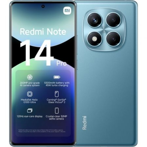 Smartphone Xiaomi Redmi Note 14 Pro 8GB/ 256GB/ 6.67"/ Azul