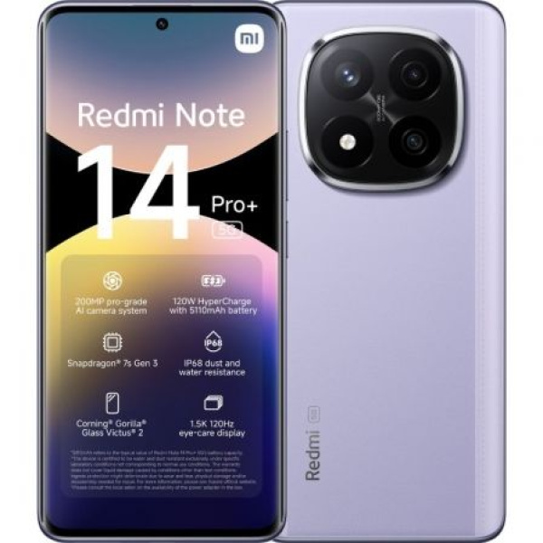 Smartphone Xiaomi Redmi Note 14 Pro+ 12GB/ 512GB/ 6.67"/ 5G/ Púrpura