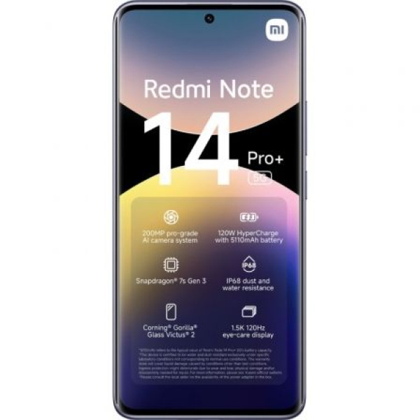 Smartphone Xiaomi Redmi Note 14 Pro+ 12GB/ 512GB/ 6.67"/ 5G/ Púrpura - Imagen 2