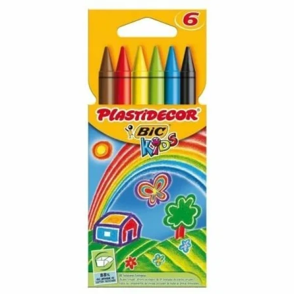 Ceras Plásticas Bic Kids Plastidecor 8757731/ 6 unidades