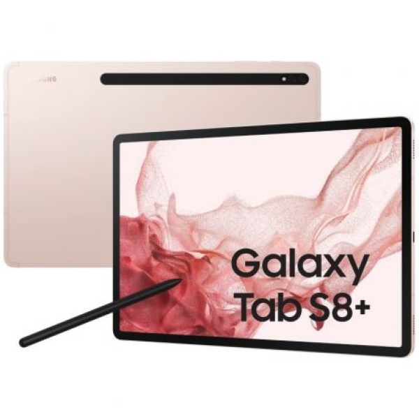 Tablet Samsung Galaxy Tab S8+ 12.4"/ 8GB/ 128GB/ Octacore/ 5G/ Rosa Dorado