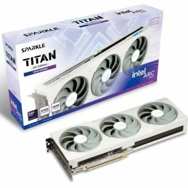 Tarjeta Gráfica Sparkle Intel Arc B580 Titan Luna OC Edition/ 12GB GDDR6