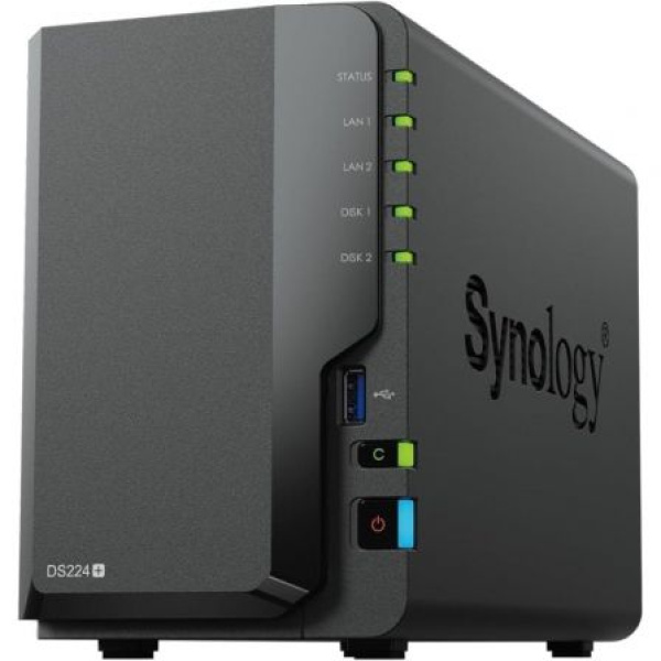 NAS Synology Diskstation DS224+/ 2 Bahías 3.5"- 2.5"/ 6GB DDR4/ Formato Torre