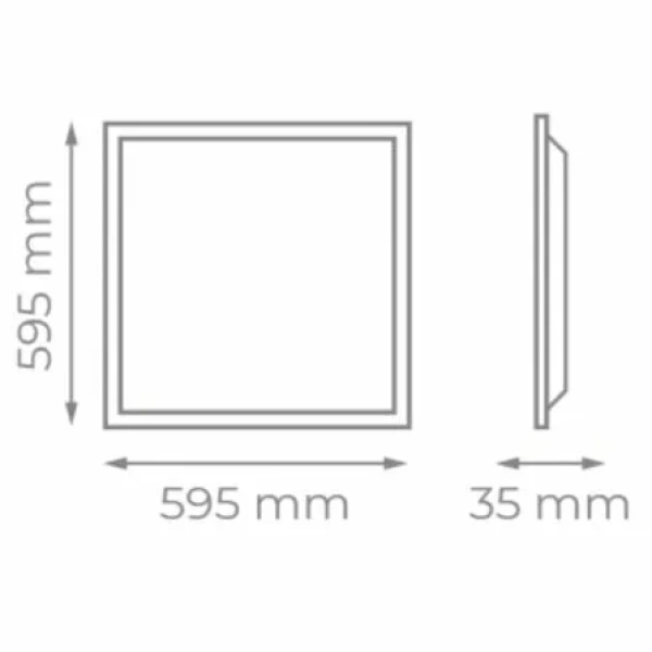 Caja de 10 Paneles LED Iglux P48-6060F/ Cuadrada/ 595x595mm/ Potencia 48W/ 6100 Lúmenes/ 6000ºK - Imagen 2