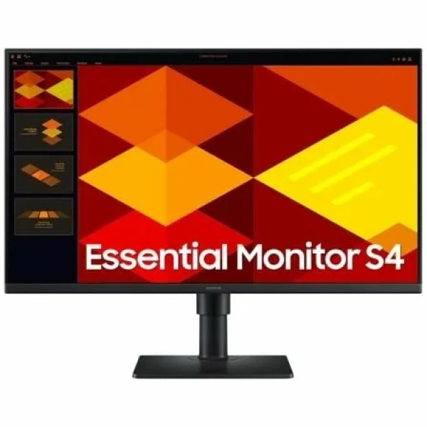 Monitor Profesional Samsung Essential Monitor S4 S24D406GAU/ 24"/ Full HD/ Multimedia/ Regulable en altura/ Negro