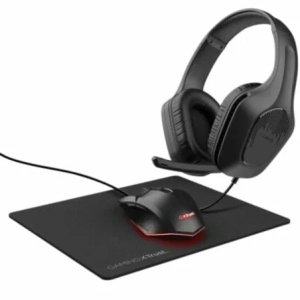 Pack Gaming Trust Gaming GXT 790/ Ratón Óptico + Auriculares + Alfombrilla