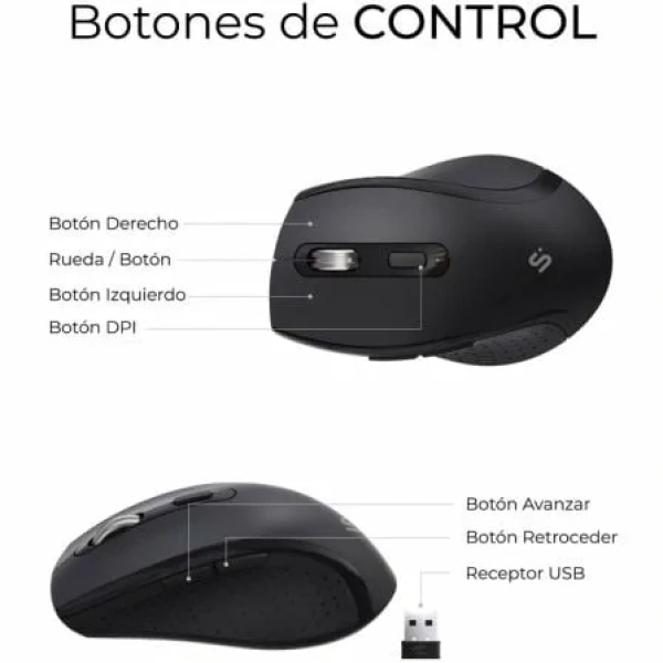 Teclado y Ratón Inalámbrico Subblim Combo Dual Office Prowave/ Negro - Imagen 3
