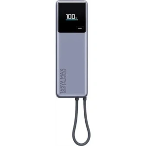 Powerbank 10000mAh Xiaomi Power Bank Integrated Cable/ 165W/ Gris