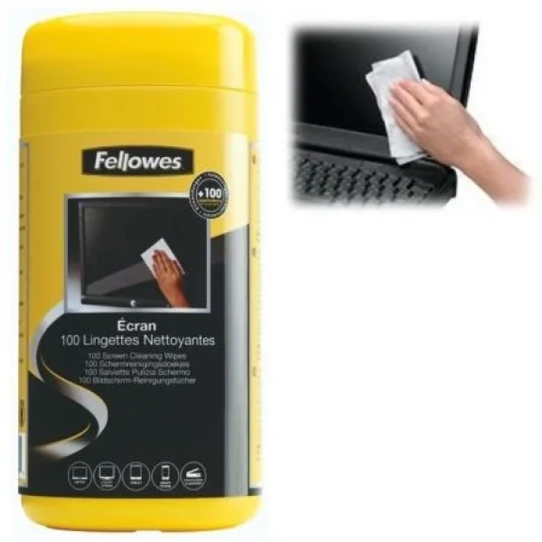 Dispensador de 100 Toallitas Fellowes 9183101 para Limpieza de Pantallas/ Pack de 6 Unidades - Imagen 2