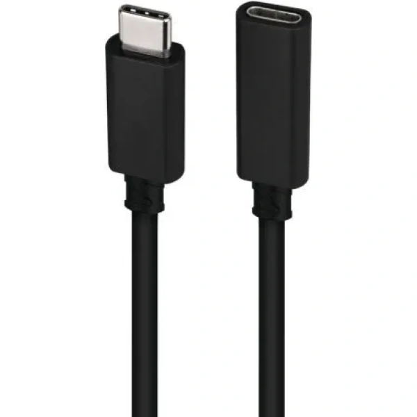 Cable Alargador USB Tipo-C 3.2 Nanocable 10.01.4500/ USB Tipo-C Macho - USB Tipo-C Hembra/ 50cm/ Negro - Imagen 3