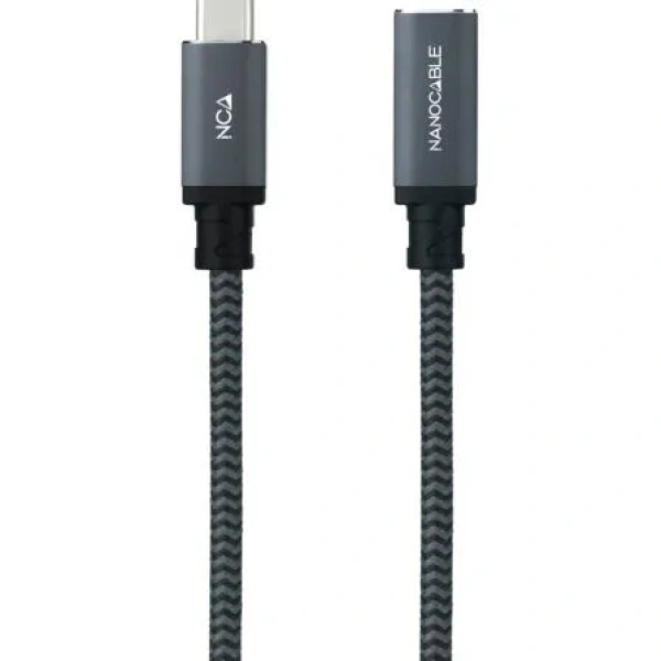 Cable Alargador USB Tipo-C 3.2 Nanocable 10.01.4502-COMB/ USB Tipo-C Macho - USB Tipo-C Hembra/ 2m/ Negro - Imagen 2