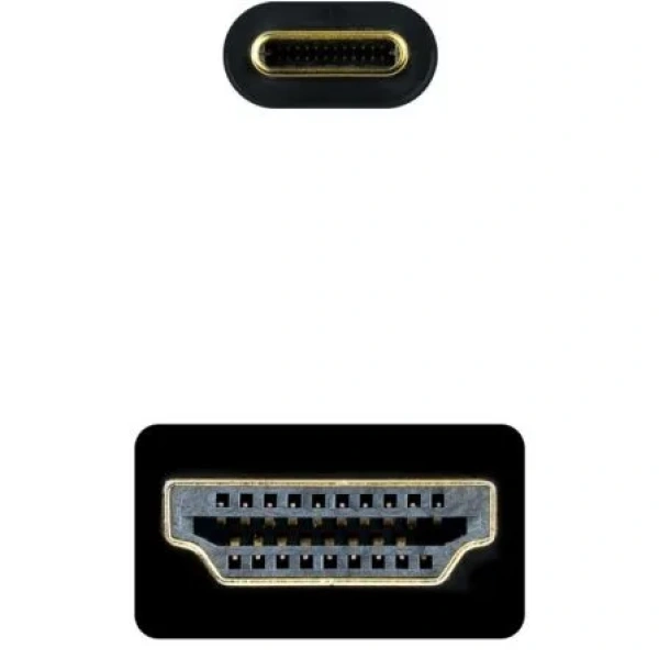 Cable Conversor Nanocable 10.15.5105/ USB Tipo-C Macho - HDMI Macho/ 5m/ Negro - Imagen 3