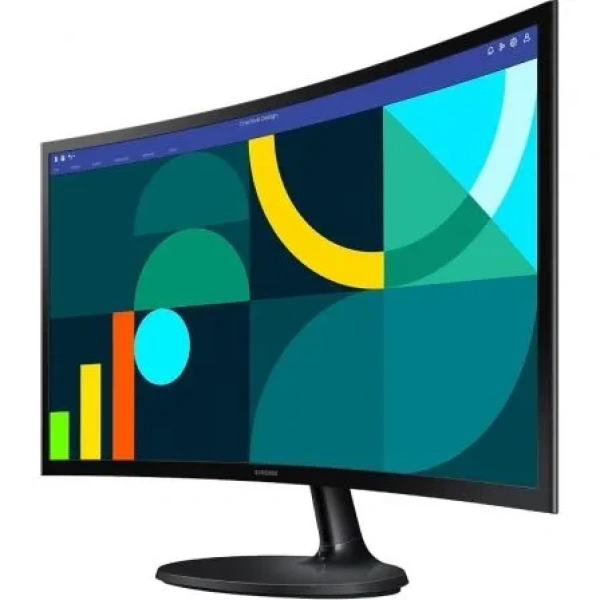 Monitor Profesional Curvo Samsung Essential Monitor S3 S36GD S24D364GAU/ 24"/ Full HD/ Negro - Imagen 2