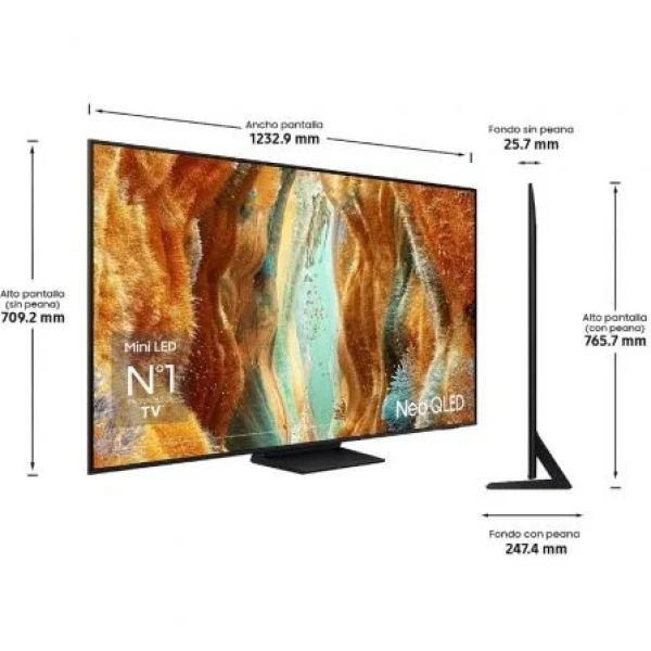 Televisor Samsung Neo QLED QN70F TQ55QN70FAU 55"/ Ultra HD 4K/ Smart TV/ WiFi - Imagen 2