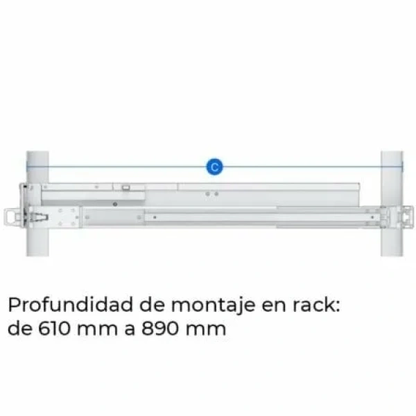 Raíles de rack deslizantes para servidores Synology Rail Kit RKS-02 - Imagen 3