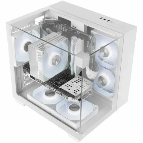Caja Gaming Semitorre Mars Gaming MC-VISIONM/ Blanca - Imagen 2