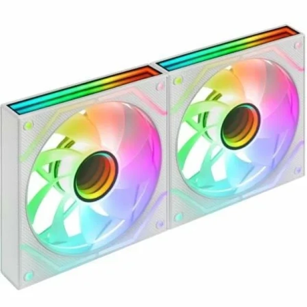 Pack 2 Ventiladores Mars Gaming MF-3DPROX2R/ 12cm/ ARGB/ Blancos - Imagen 2