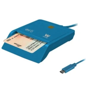 Lector de DNI y Tarjetas Woxter PE26-197/ Azul/ USB 2.0