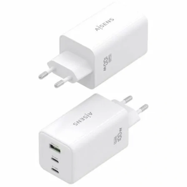 Cargador de Pared GaN Aisens ASCH-100W3P051-W/ 2xUSB Tipo-C/ 1xUSB/ 100W - Imagen 3