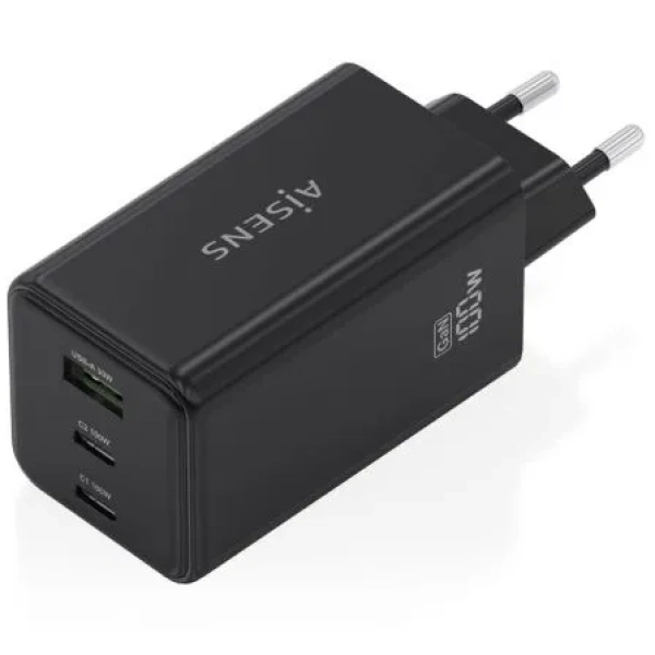 Cargador de Pared GaN Aisens ASCH-100W3P052-BK/ 2xUSB Tipo-C/ 1xUSB/ 100W - Imagen 2