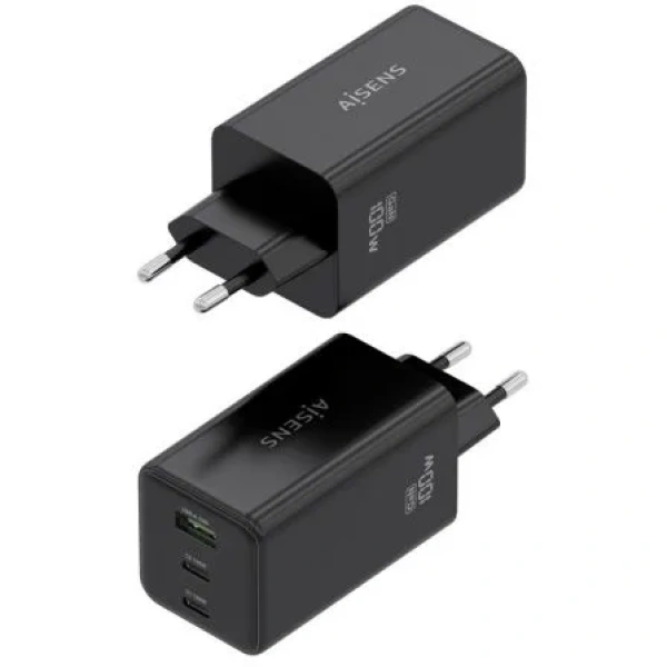 Cargador de Pared GaN Aisens ASCH-100W3P052-BK/ 2xUSB Tipo-C/ 1xUSB/ 100W - Imagen 3