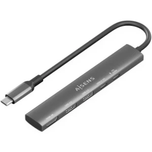Docking USB Tipo-C Aisens ASUC-5P022-GR/ 1xHDMI/ 2xUSB/ 1xUSB Tipo-C/ 1xUSB Tipo-C PD/ Gris