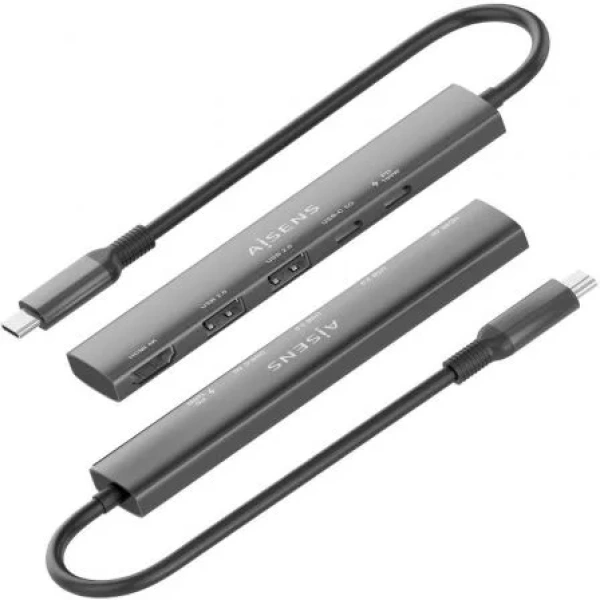 Docking USB Tipo-C Aisens ASUC-5P022-GR/ 1xHDMI/ 2xUSB/ 1xUSB Tipo-C/ 1xUSB Tipo-C PD/ Gris - Imagen 3
