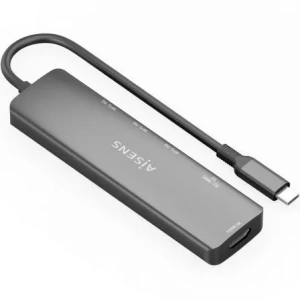 Docking USB Tipo-C Aisens ASUC-6P024-GR/ 1xHDMI/ 3xUSB/ 1xLector Tarjetas/ Gris