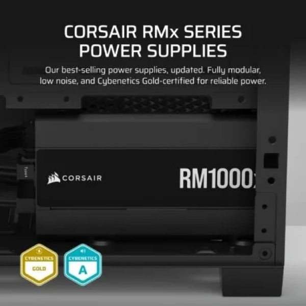 Fuente de Alimentación Corsair RM1000X/ 1000W/ Ventilador 12cm/ Cybenetics Gold - Imagen 2
