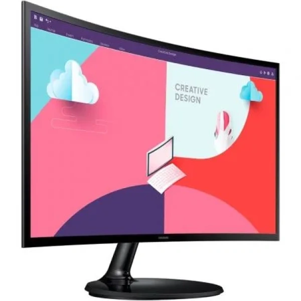 Monitor Profesional Curvo Samsung Essential Monitor S3 S36C S27C360EAU/ 27"/ Full HD/ Negro - Imagen 2