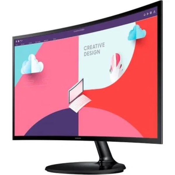 Monitor Profesional Curvo Samsung Essential Monitor S3 S36C S27C360EAU/ 27"/ Full HD/ Negro - Imagen 3