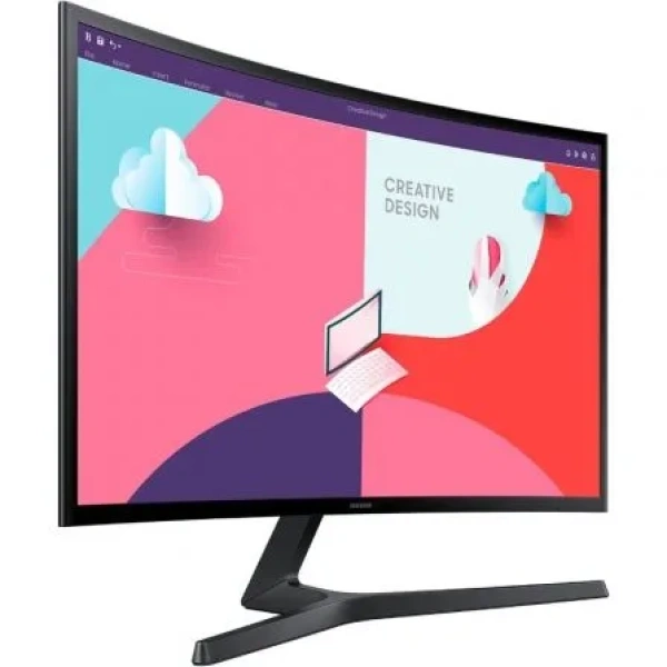 Monitor Profesional Curvo Samsung Essential Monitor S3 S36C S27C366EAU/ 27"/ Full HD/ Negro - Imagen 2