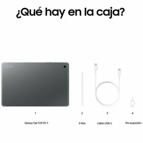 Tablet Samsung Galaxy Tab S10+ FE 13.1"/ 12GB/ 256GB/ Octacore/ Gris - Imagen 3