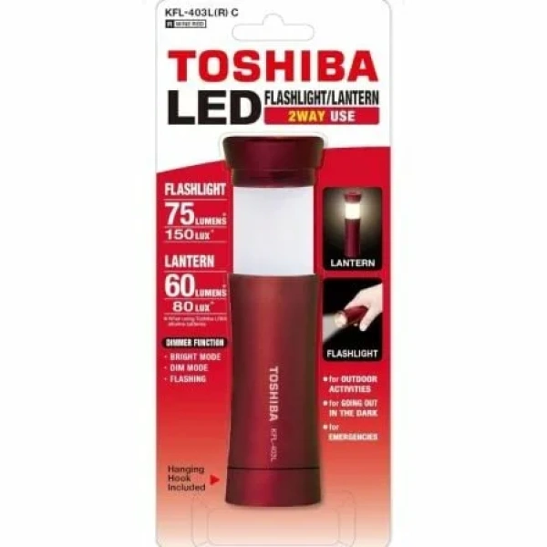 Linterna Toshiba KFL-403L/ 3 pilas *AAA/ Roja