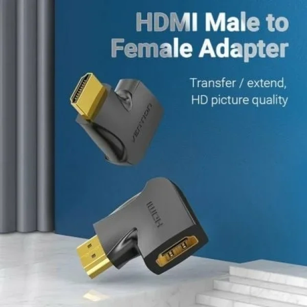Adaptador HDMI 4K 270º Vention AIQB0-2/ HDMI Macho - HDMI Hembra/ Pack 2 Uds - Imagen 2