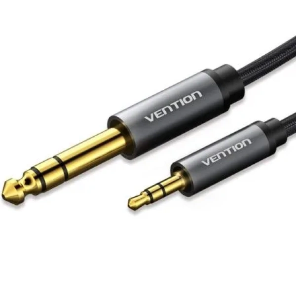 Cable Estéreo Vention BAIHF/ Jack 6.5 Macho - Jack 3.5 Macho/ 1m/ Gris